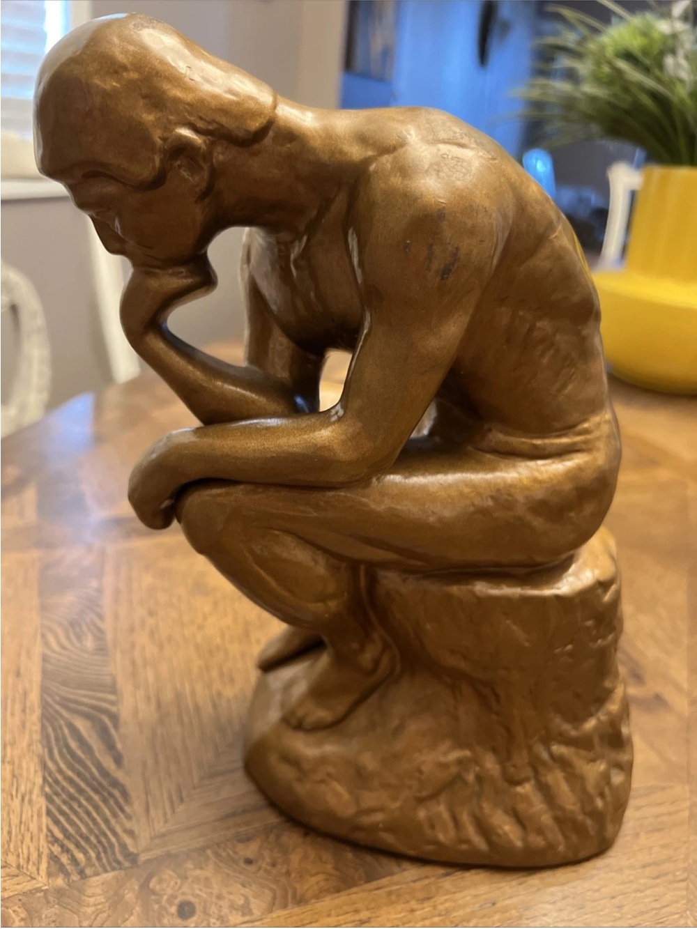 Vintage 1981 The Thinker Auguste Rodin Sculpture Statue by Alva RARE Unique Gift